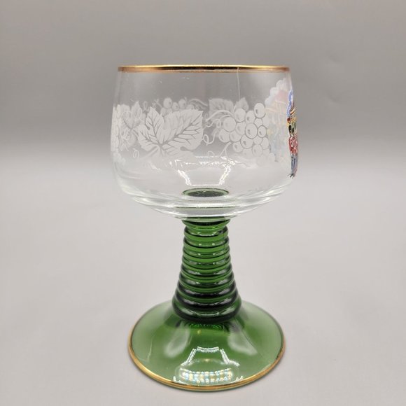 German Sweet Wine Glass Souvenir of Amalienbourg Museum Copenhagen Denmark - Picture 2 of 7